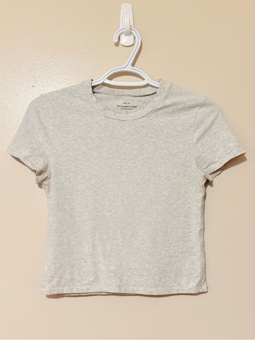 Abercrombie & Fitch Heather Gray Short Sleeve Crew Tee - Picture 1 of 3